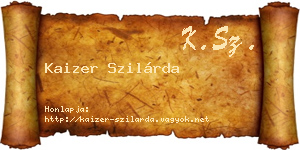 Kaizer Szilárda névjegykártya